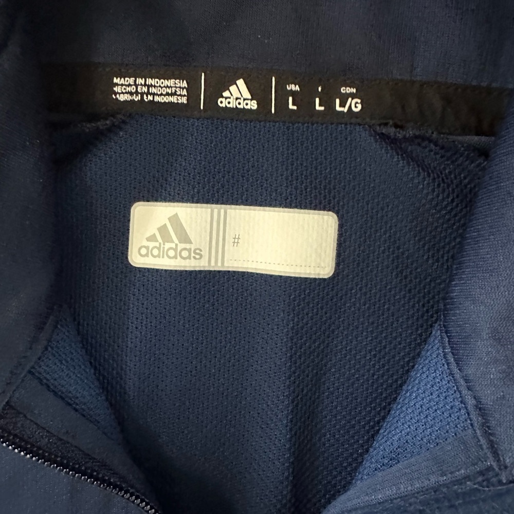 Y2k Adidas Blue Performance Pullover Quarter-Zip … - image 5